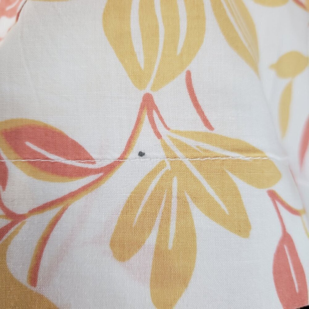 Pair of 2 The Company Store Standard Pillow Shams Cotton White Pink Peach Floral - Picture 6 of 8